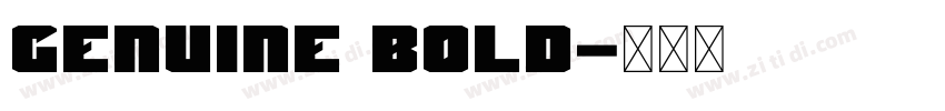 GENUINE Bold字体转换 GENUINE Bold字体转换